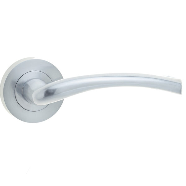 Opal Door Handle on Rose Satin Chrome