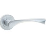 Comet Door Handle on Rose Satin Chrome