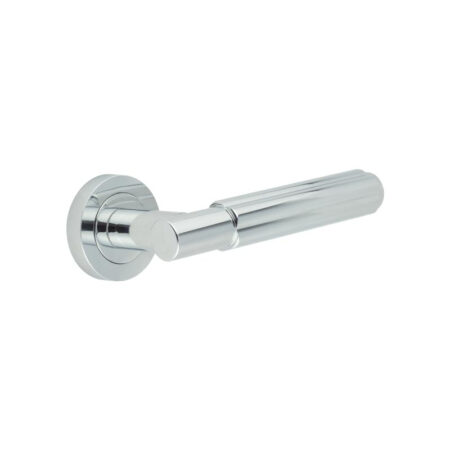Frelan Bloom Polished Chrome Lever on rose