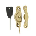 Jedo Narrow Locking Fitch Fasteners 65mm Polished Brass