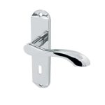 Broadway Suite Door Handle on Lockplate Polished Chrome