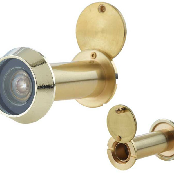 Jedo 180 Degree Door Viewers to Fit 35-55mm Doors FD30/60 C/W Intumescent Polished Brass