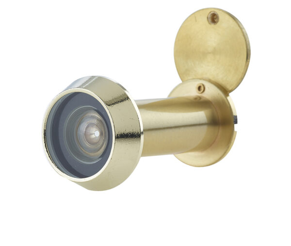 Frelan Jedo 180 Degree Door Viewers to Fit 35-55mm Doors FD30/60 C/W Intumescent Satin Brass