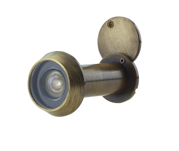 Frelan Jedo 200 Degree Door Viewers to Fit 50-70mm Doors FD30/60 C/W Intumescent Antique Brass