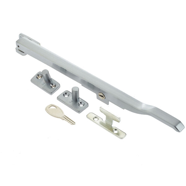 Modern Lockable Casement Stays 250mm Satin Chrome