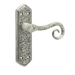 Royal Suite Door Handle on Latchplate Pewter