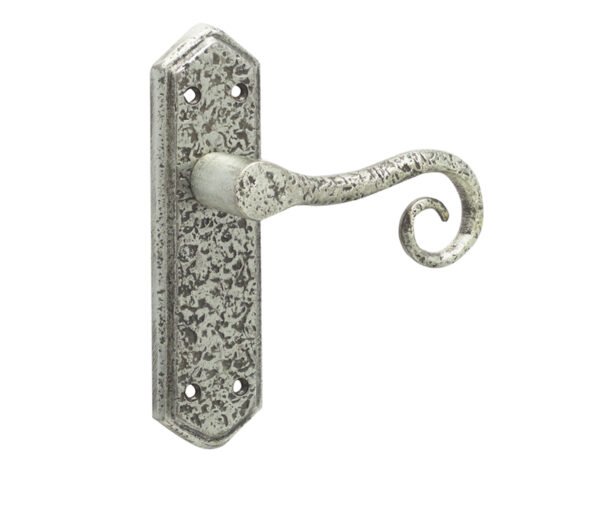 Frelan Royal Suite Door Handle on Latchplate Pewter