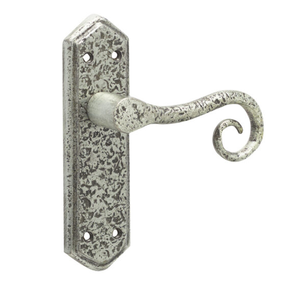 Royal Suite Door Handle on Latchplate Pewter
