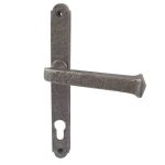 Antique Narrow Plate locksets 92mm Centres 240x28mm Pewter