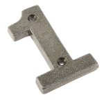 Valley Forge Door Numerals Pewter No. 1