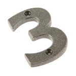 Valley Forge Door Numerals Pewter No. 3
