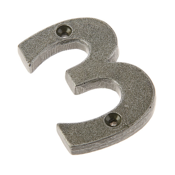 Valley Forge Door Numerals Pewter No. 3