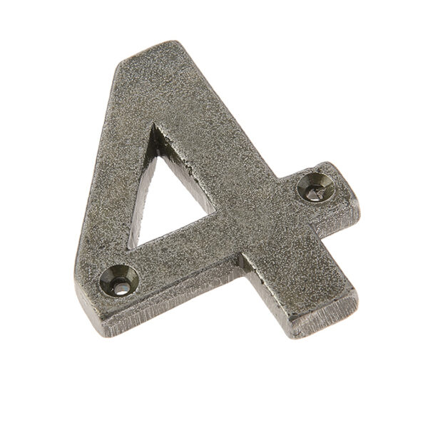 Valley Forge Door Numerals Pewter No. 4