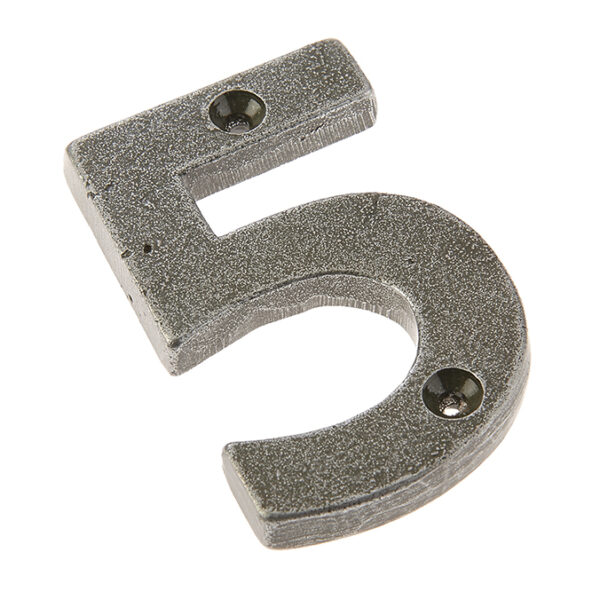 Valley Forge Door Numerals Pewter No. 5