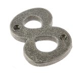 Valley Forge Door Numerals Pewter No. 8