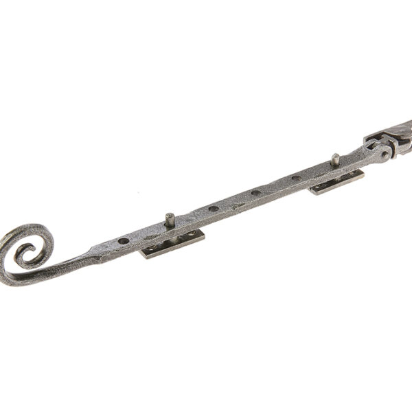 Valley Forge Curly Tail Casement Stays 305x15x6mm Pewter