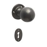 Round Mortice Door Knob Black