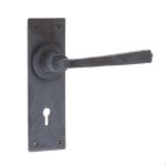 Valley Forge Door Handle on Lockplate Beeswax