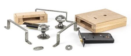 Pewter Oak Box Lock & Octagonal Knob Set | 33004 - Image 3