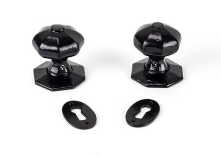 Black Oak Box Lock & Octagonal Knob Set | 33005 - Image 4