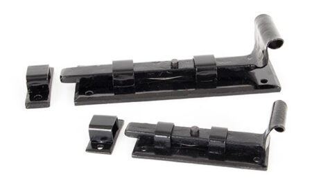 Black 6" Straight Door Bolt | 33015 - Image 3