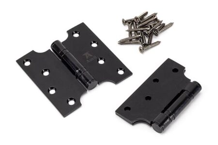 Black 4" x 2" x 4" Parliament Hinge (pair) ss | 33043 - Image 3