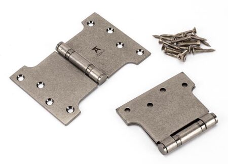 Pewter 4" x 4" x 6" Parliament Hinge (pair) ss | 33048 - Image 3