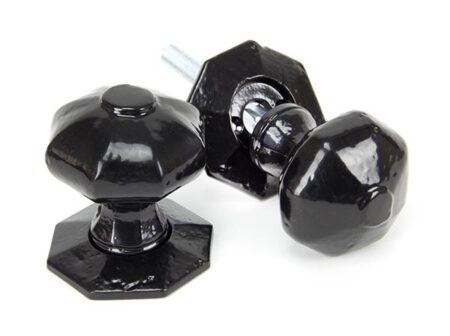 Black Octagonal Mortice/Rim Knob Set | 33250 - Image 3