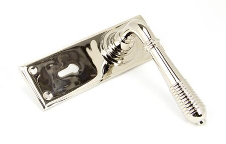 Polished Nickel Reeded Lever Lock Set | 33324 - Image 3