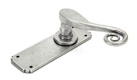 Pewter Monkeytail Lever Latch Set | 33616 - Image 4