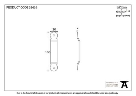 Pewter Penny End Screw on Staple | 33639 - Image 2