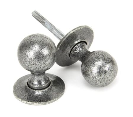 Pewter Round Mortice/Rim Knob Set | 33778 - Image 3