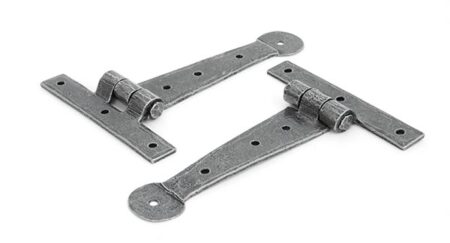 Pewter 6" Penny End T Hinge (pair) | 33788 - Image 4