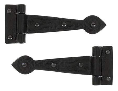 Black Textured 6" Cast T Hinge (pair) | 33884 - Image 3