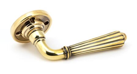 Aged Brass Hinton Lever on Rose Set | 45309 - Image 3