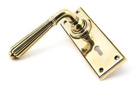 Aged Brass Hinton Lever Lock Set | 45310 - Image 4