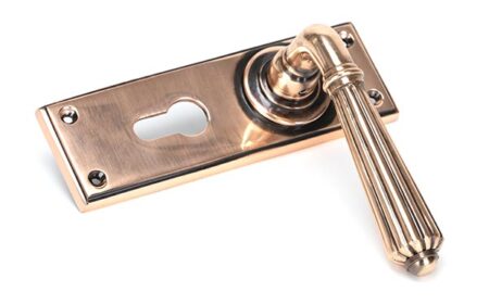 Polished Bronze Hinton Lever Euro Lock Set | 45337 - Image 3