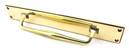 Aged Brass 425mm Art Deco Pull Handle on Backplate | 45374 - Image 3