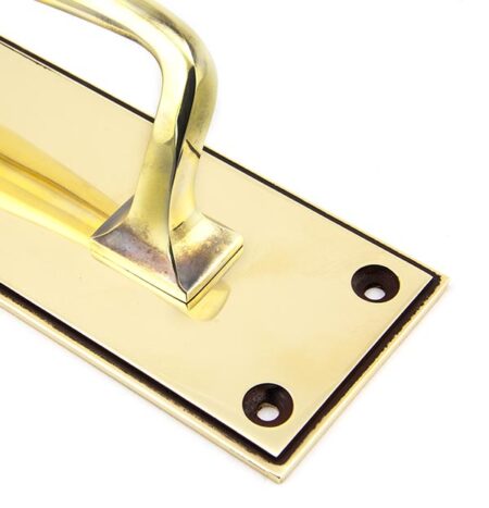 Aged Brass 425mm Art Deco Pull Handle on Backplate | 45374 - Image 4