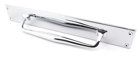 Polished Chrome 425mm Art Deco Pull Handle on Backplate | 45375 - Image 3