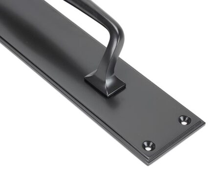 Aged Bronze 425mm Art Deco Pull Handle on Backplate | 45377 - Image 3