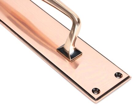Polished Bronze 425mm Art Deco Pull Handle on Backplate | 45378 - Image 3
