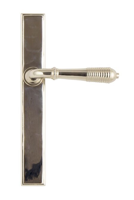 Polished Nickel Reeded Slimline Lever Latch Set | 45425 - Image 3