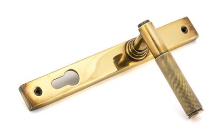 Aged Brass Brompton Slimline Lever Espag. Lock Set | 45499 - Image 4