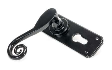 Black Monkeytail Lever Euro Lock Set | 45591 - Image 3