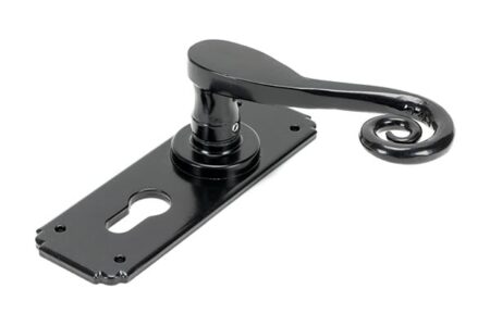 Black Monkeytail Lever Euro Lock Set | 45591 - Image 4