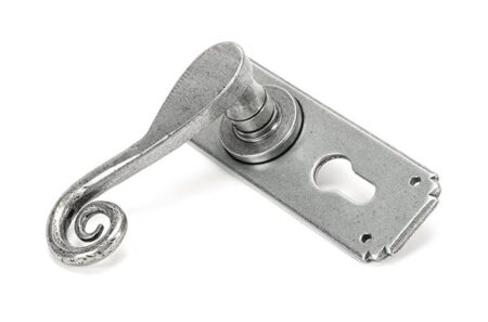 Pewter Monkeytail Lever Euro Lock Set | 45592 - Image 3