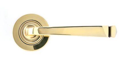 Aged Brass Avon Round Lever on Rose Set (Plain) | 45611 - Image 3