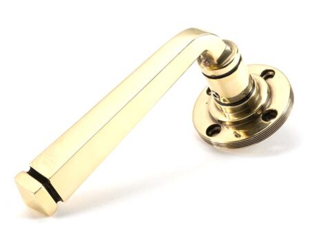 Aged Brass Avon Round Lever on Rose Set (Plain) | 45611 - Image 4