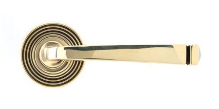 Aged Brass Avon Round Lever on Rose Set (Beehive) | 45613 - Image 3